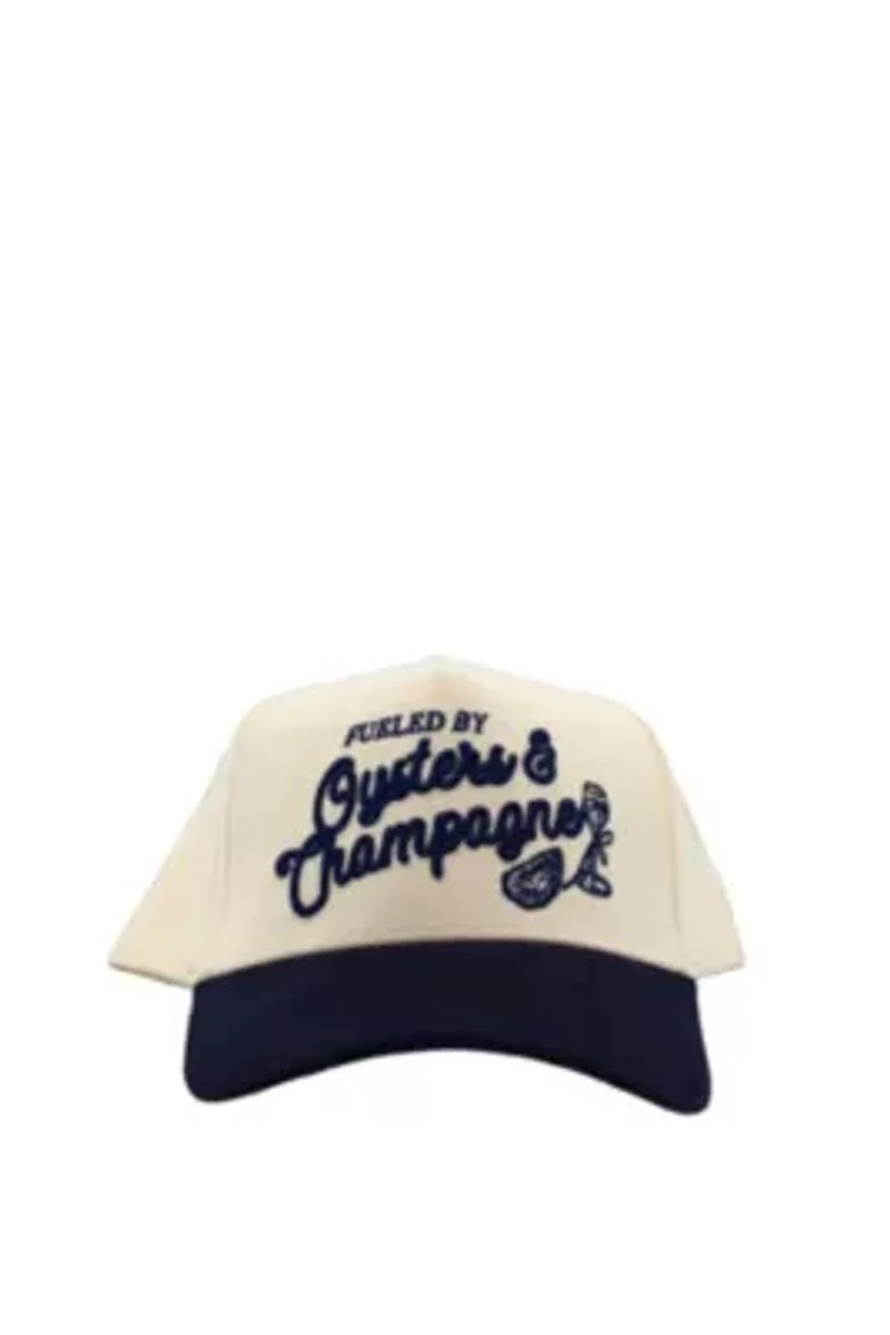 Oysters & Champagne - Navy Corduroy Trucker Hat