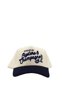 Oysters & Champagne - Navy Corduroy Trucker Hat