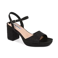 Judy, Rhinestone Platform Sandal