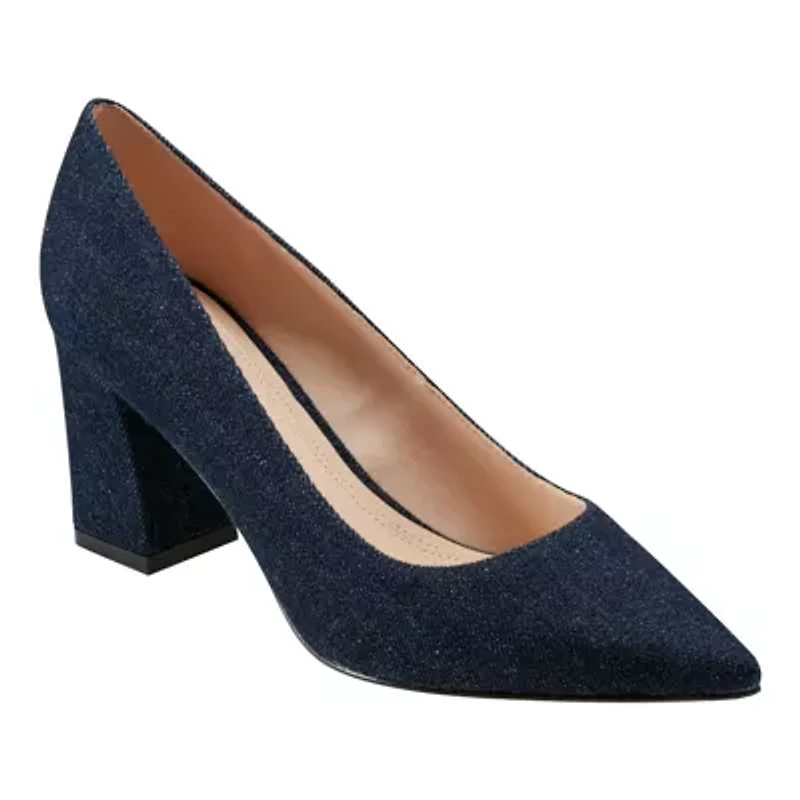 Zala Pointy Toe Block Heel Pumps