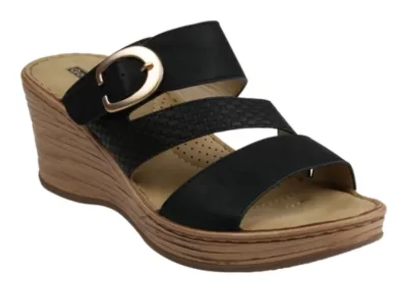 Women's Buckle Strap Wedge Sandal