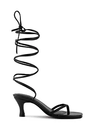 DORITA Kitten Heel Lace Up Sandal