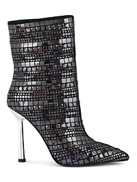Extravagance Mirror Embellished Stiletto Boots