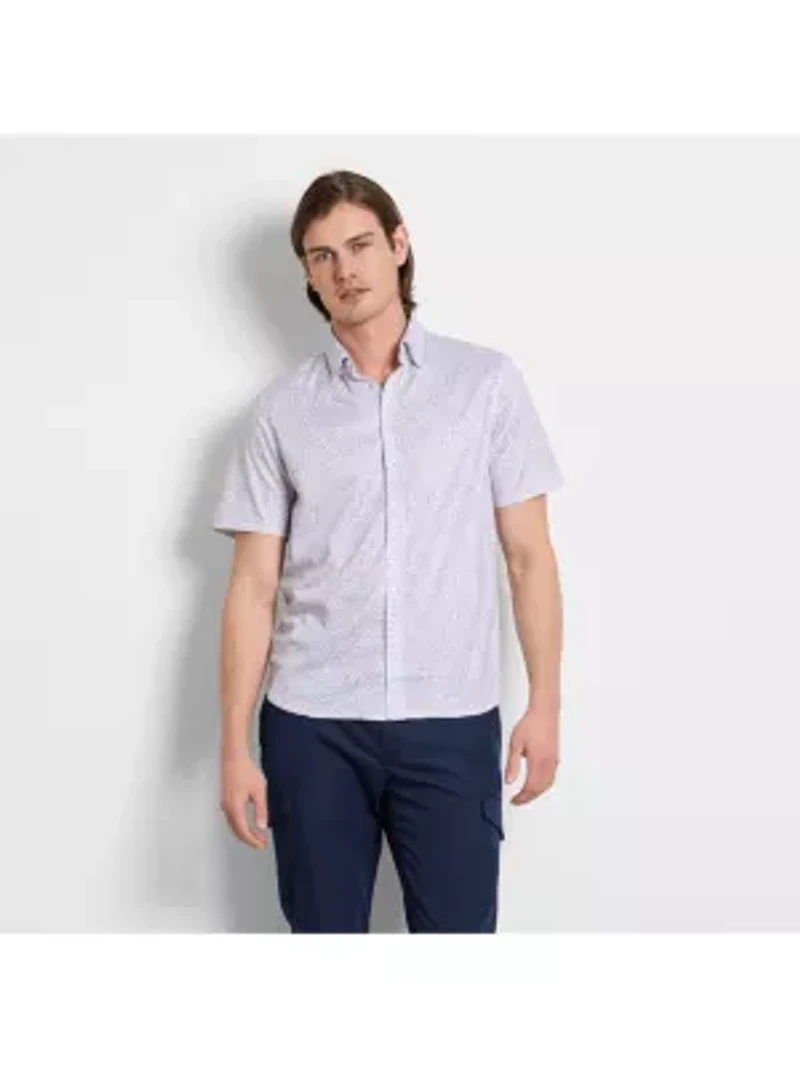 Pique Flower Button Up Top Shirt