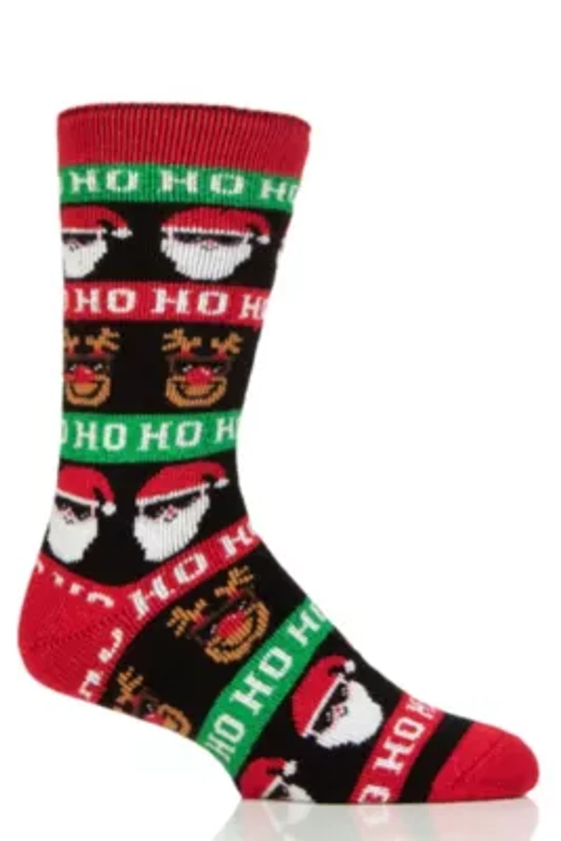 Ultra Lite Eddie Festive Jazzy Reindeer Crew Sock