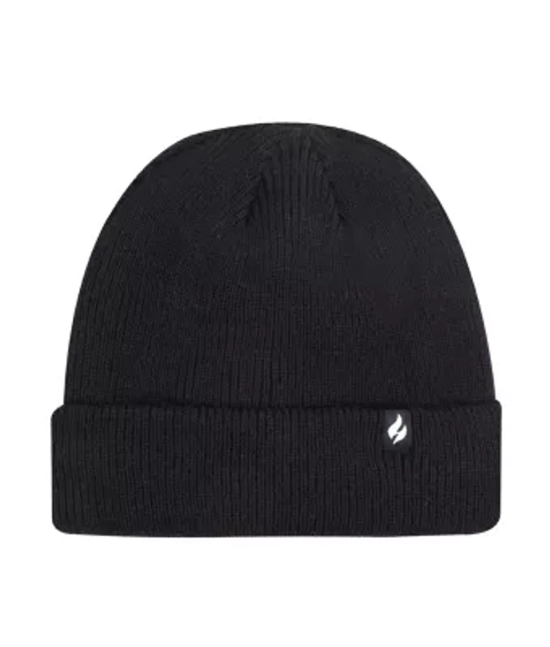 Oran Solid Flat Knit Roll Up Hat