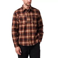 Men's Lucky Brand Workwear Long Sleeve River Yarn Dyed Plaid Flannel Workshirt