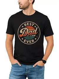 Best Dad Ever Retro Sunset T-Shirt