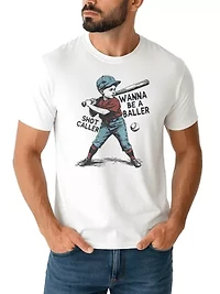 Baseball Retro T-Shirt Wanna Be a Baller