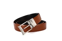 Cognac Reversible Leather Belt