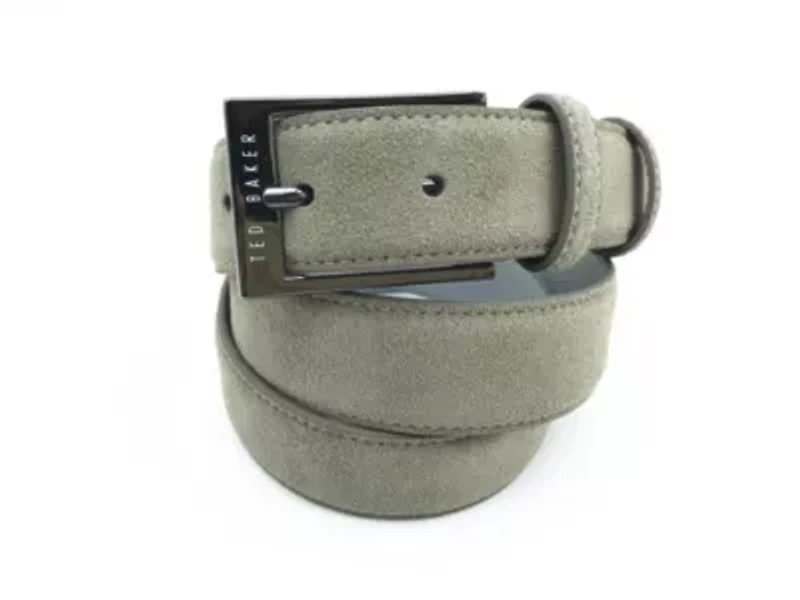 Grey Suede Leather Belt