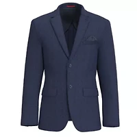Navy Seersucker Plaid Sportcoat