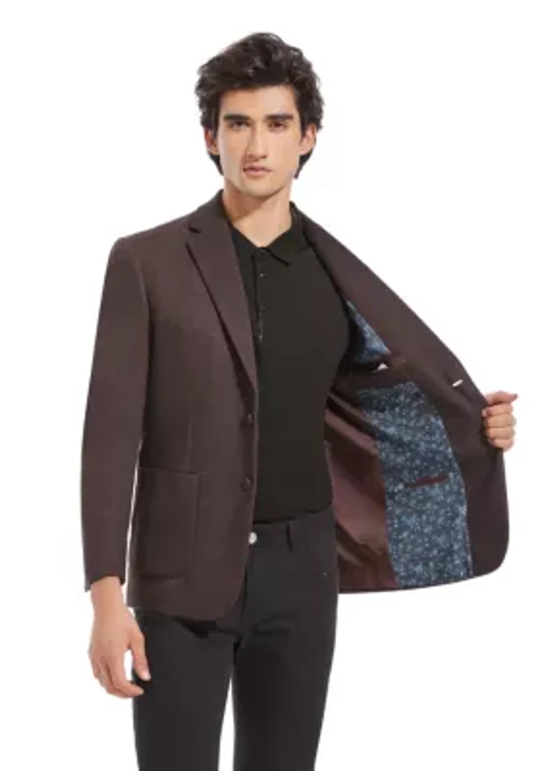 Burgundy Knit Jacket