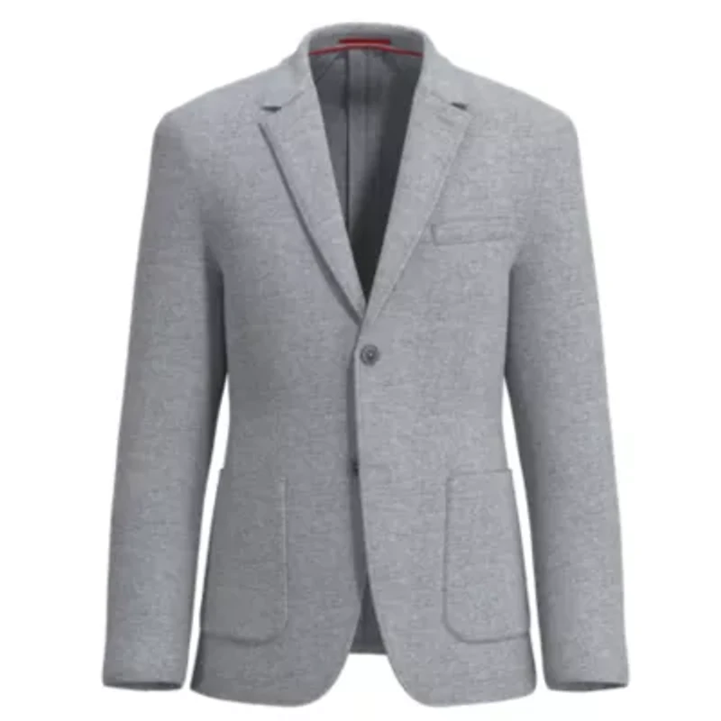Grey Heather Pique Knit Sportcoat