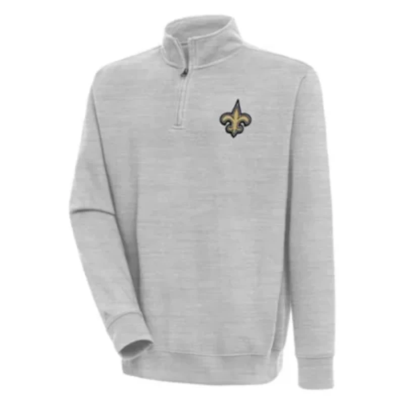 Antigua NFL New Orleans Saints Men's Victory 1/4 Zip Mock Pullover