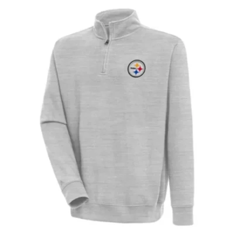 Antigua NFL Pittsburgh Steelers Men's Victory 1/4 Zip Mock Pullover