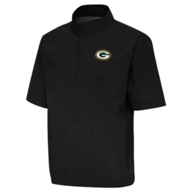 Antigua NFL Green Bay Packers Men's Brisk SS 1/4 Zip Pullover