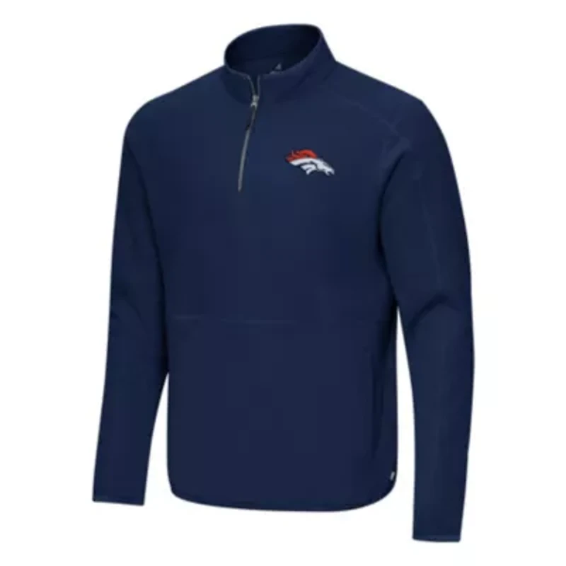 Antigua NFL Denver Broncos Men's Step Up 1/4 Zip Pullover
