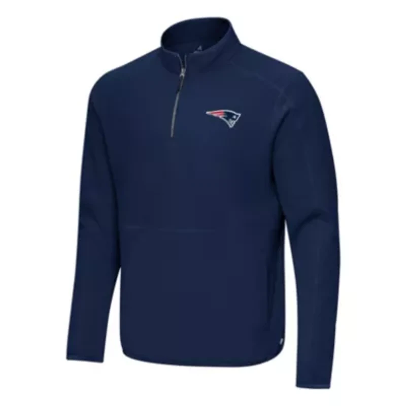 Antigua NFL New England Patriots Men's Step Up 1/4 Zip Pullover