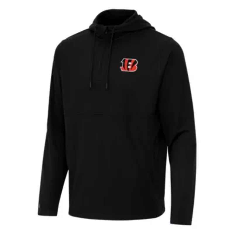 Antigua NFL Cincinnati Bengals Men's Connected 1/4 Zip Hood
