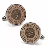 Wine Barrel Metal Cufflinks