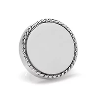 Stainless Steel Rope Border Round Engravable Lapel Pin