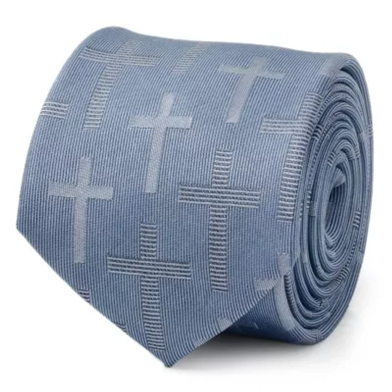 Blue Textured Cross Tie