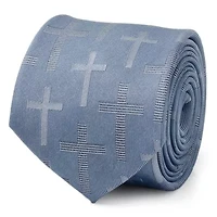 Blue Textured Cross Tie