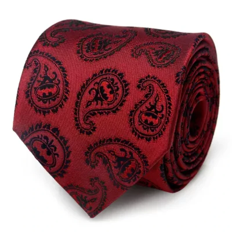 Red Batman Paisley Tie
