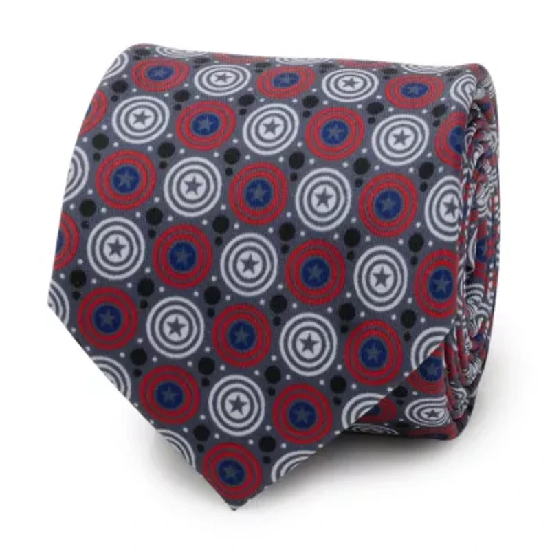 Captain America Gray Dot  Tie