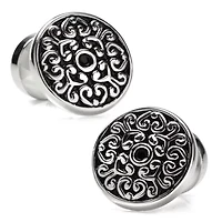 Antique Filigree Round Cufflinks