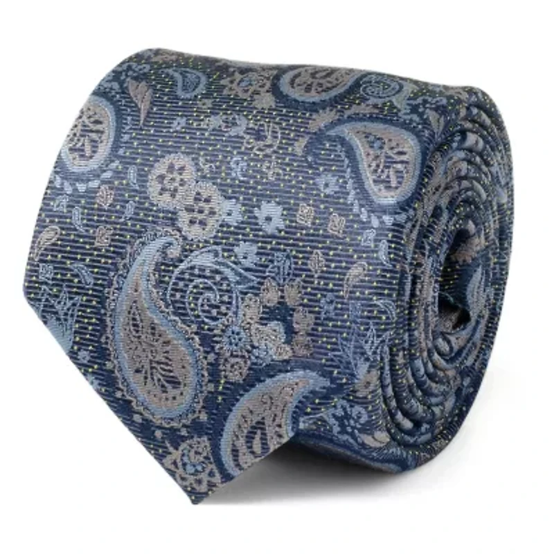 Blue & Gray Paisley Tie