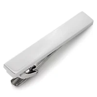 Silver Stainless Steel Engravable Tie Clip