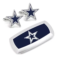 NFL Dallas Cowboys Cufflinks and Cushion Money Clip Gift Set