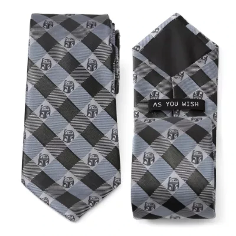 Boba Fett Blue Plaid Tie