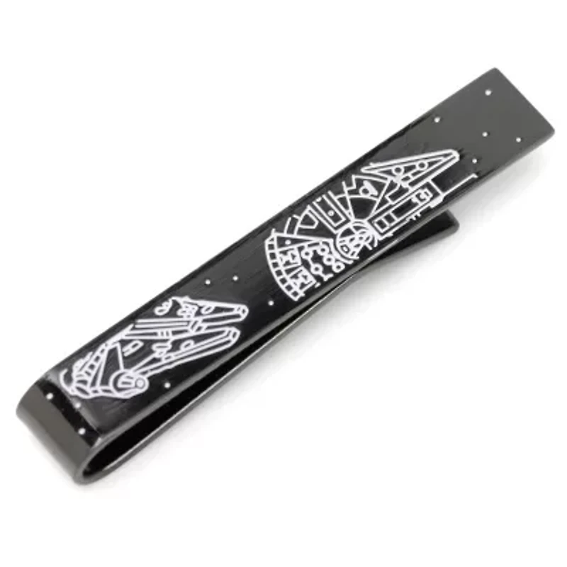 Millennium Falcon Black and White Tie Bar