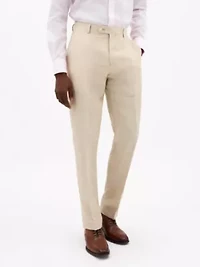 Light Tan Solid Classic Pants