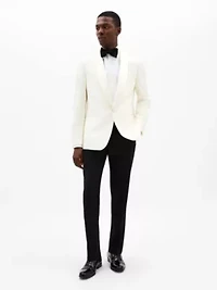 White Solid Classic Sport Coats