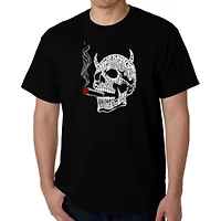 Men's Word Art T-Shirt - 7 Deadly Sins Skull