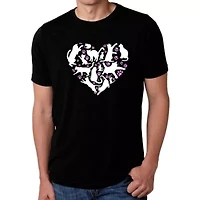 Cat Heart - Men's Premium Blend Word Art T-Shirt