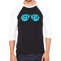 Beach Vibes - Men's Raglan Baseball Word Art T-Shirt