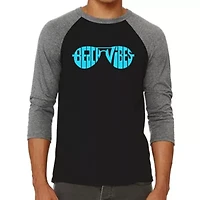Beach Vibes - Men's Raglan Baseball Word Art T-Shirt