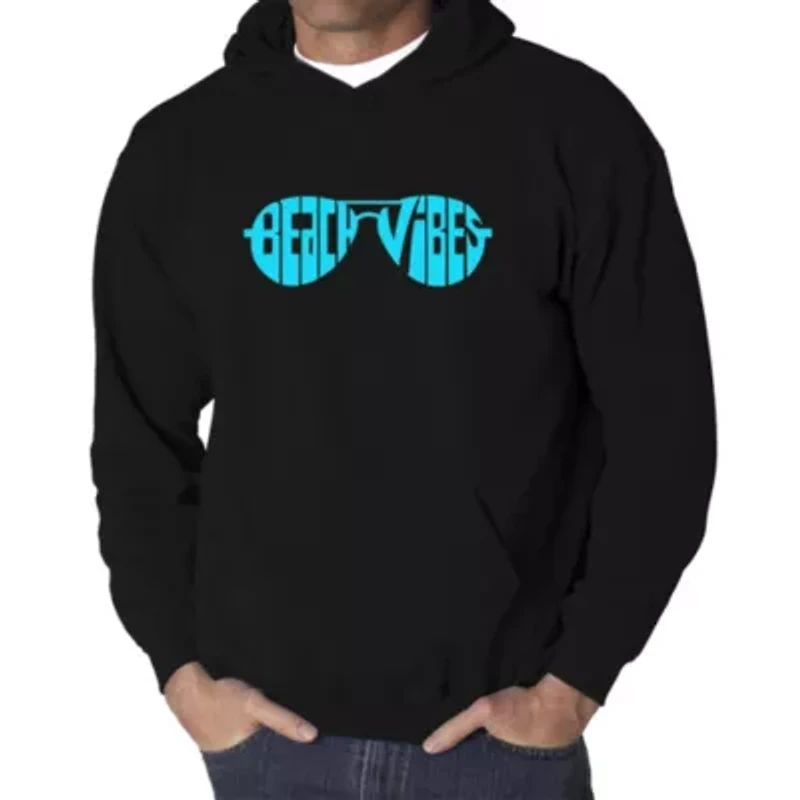 Beach Vibes - Men's Word Art Hooded Sweatshirt