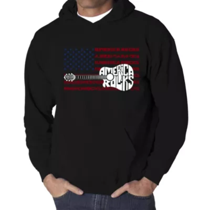 America Rocks - Men's Word Art Hooded Sweatshirt