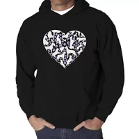 Dog Heart - Men's Word Art Hooded Sweatshirt