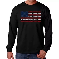Happy 4th of July - Men's Word Art Long Sleeve T-Shirt