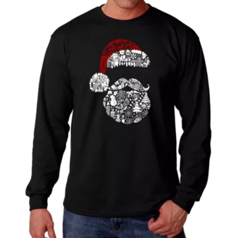 Santa Pics - Men's Word Art Long Sleeve T-Shirt