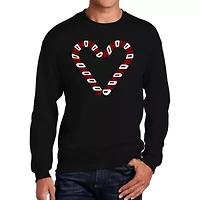 Candy Canes - Men's Word Art Crewneck Sweatshirt