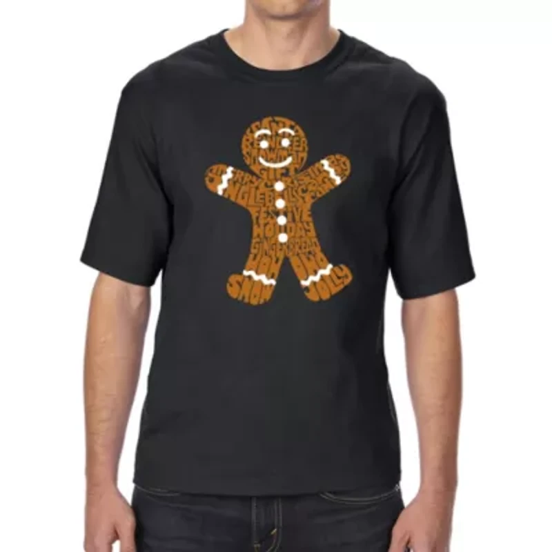 Gingerbread - Men's Tall and Long Word Art T-Shirt