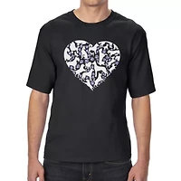 Dog Heart - Men's Tall and Long Word Art T-Shirt